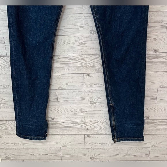 RE/DONE Women's Sz 26 Super High Rise Drainpipe Zip Ankle Jeans Rigid Like Wash - Picture 6 of 16